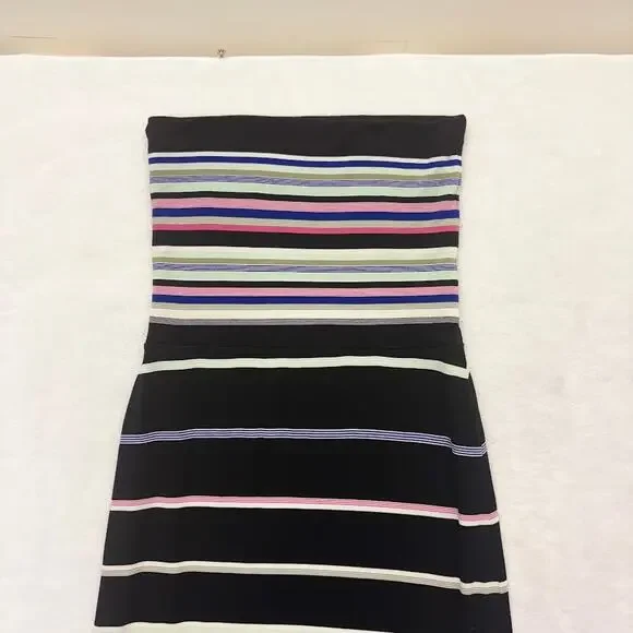 WHBM Convertible Multi-color Stripe Maxi Skirt/Dress Black Size S - Picture 9 of 9